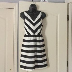 Black and white dress.
